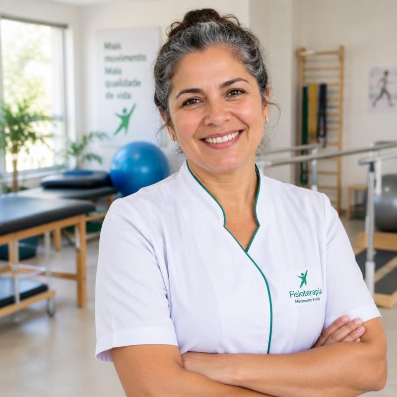 Foto de Dra. Fernanda Almeida, fisioterapeuta responsável pela revisão do material